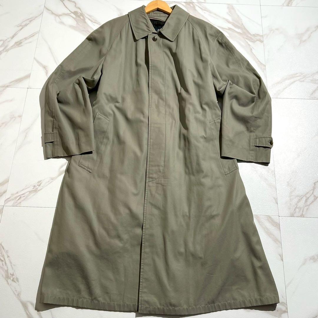 美品✨バーバリー ステンカラーコート XLサイズ ノバチェック ライナー カーキ