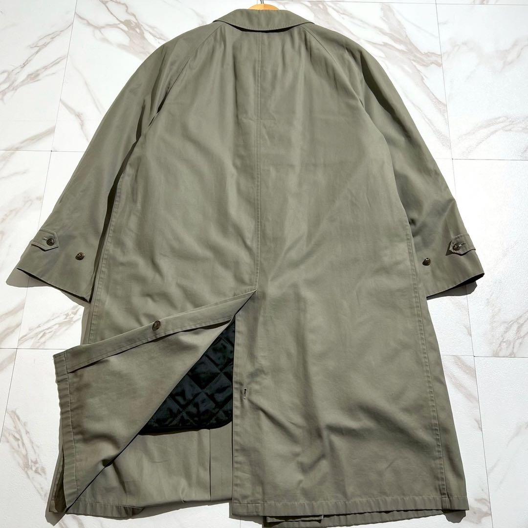 美品✨バーバリー ステンカラーコート XLサイズ ノバチェック ライナー カーキ
