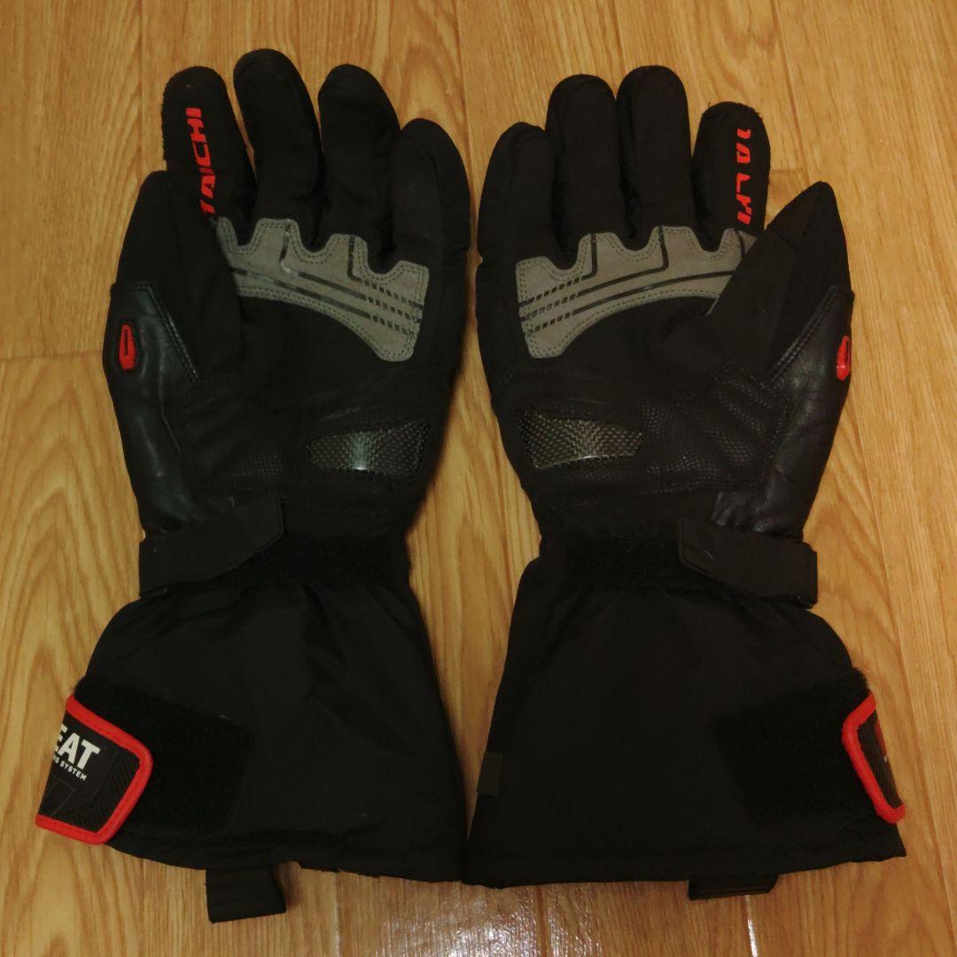 値下げです。RSタイチ e-HEAT電熱グローブ バッテリー4個付き！XLサイズ