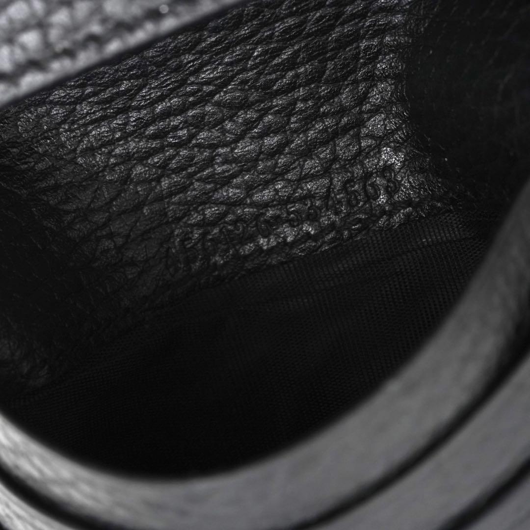 ✨極上美品・箱付き✨　GUCCI 二つ折り　ダブルG マーモント　レザー　黒