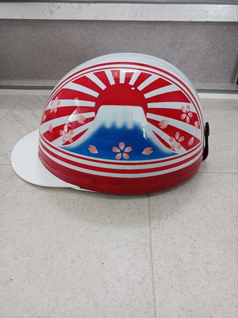 カスタムコルク半　白赤富士日章　桜花