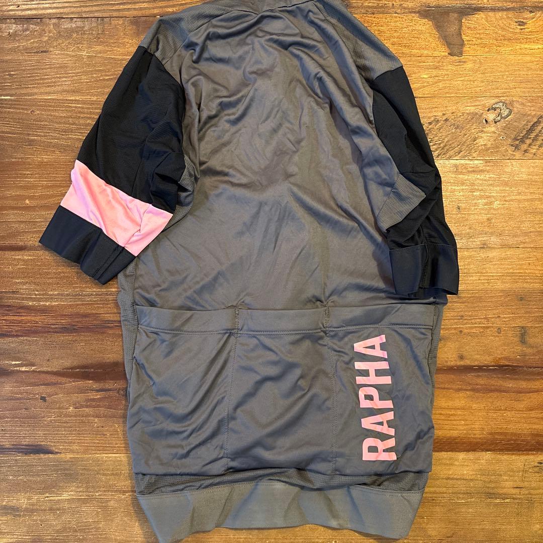 Rapha サイクルジャージ グレー/ブラック/ピンク - メルカリ