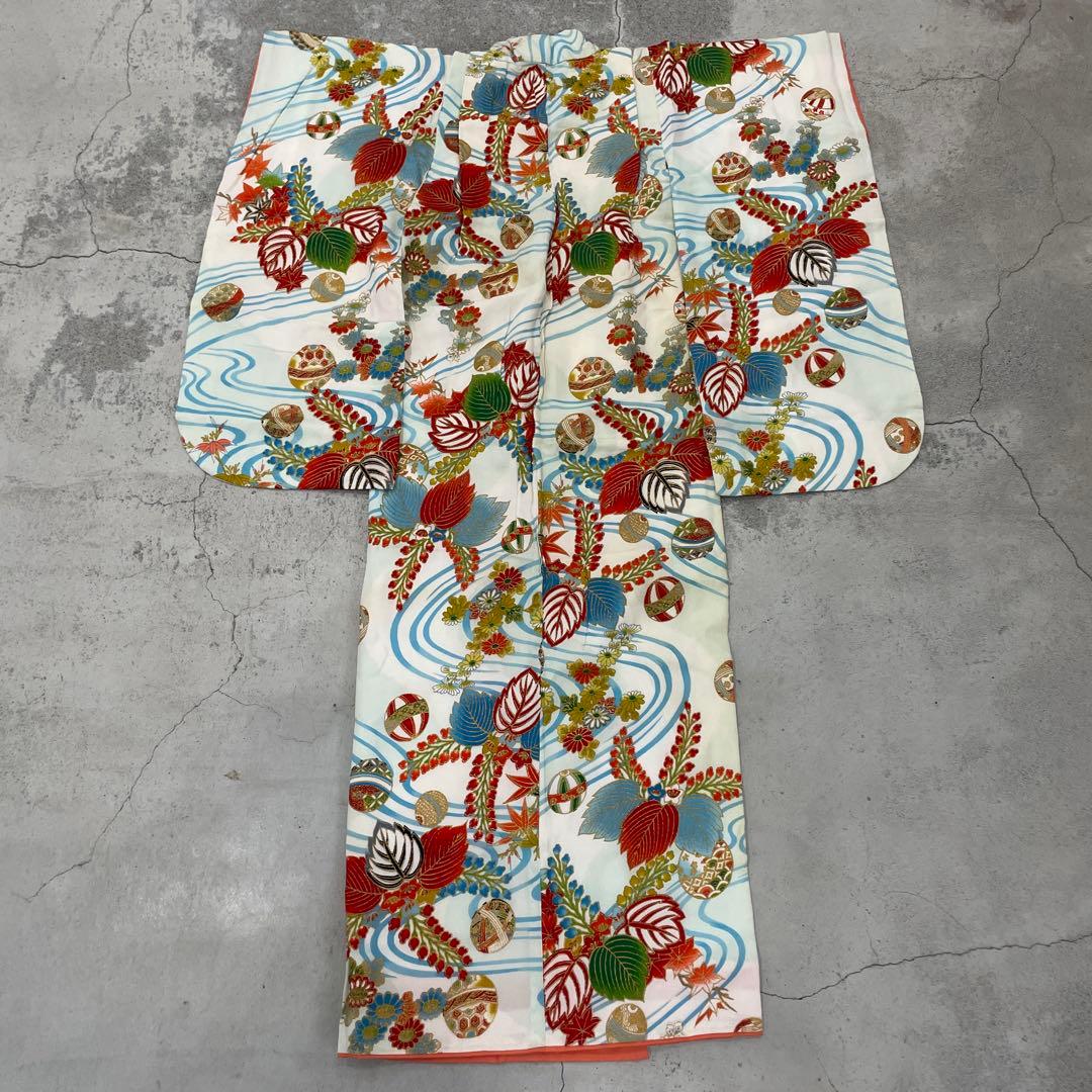 七五三　7歳着物 アンティーク着物【K7-16】