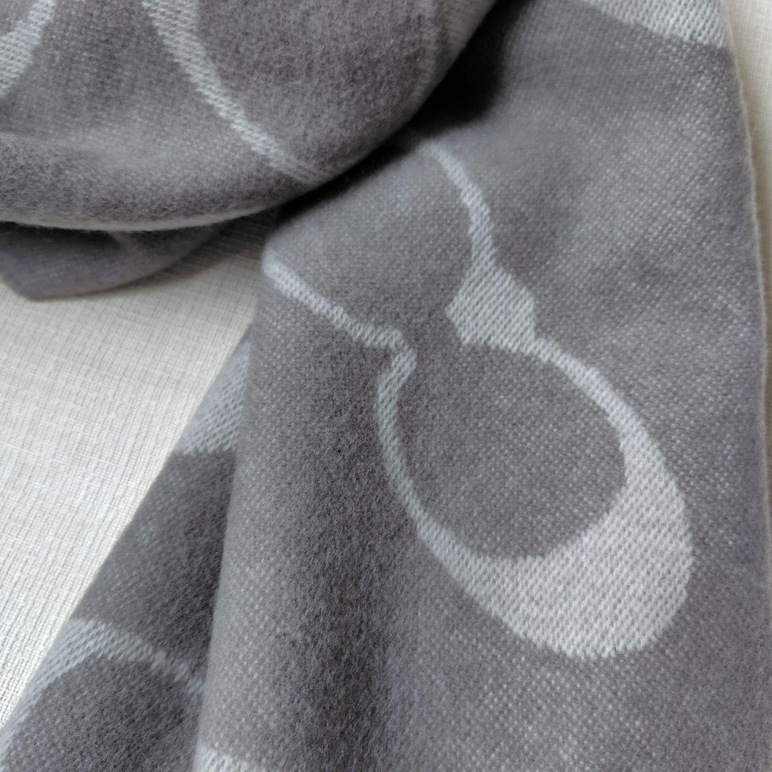 COACH 大判 マフラー ショール グレーバーチ ウール カシミヤ