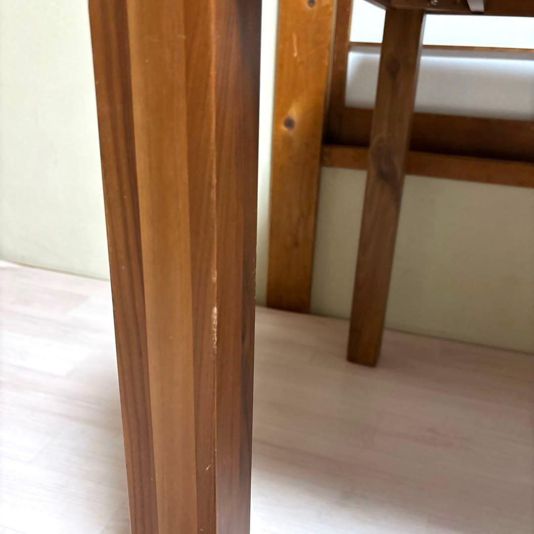 【良品】無印良品 無垢材 ダイニングテーブル 引出し 付き ウォールナット