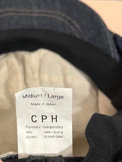 CPH かわしまたかひろ別注キャスケットブルーデニム・ベージュステッチ