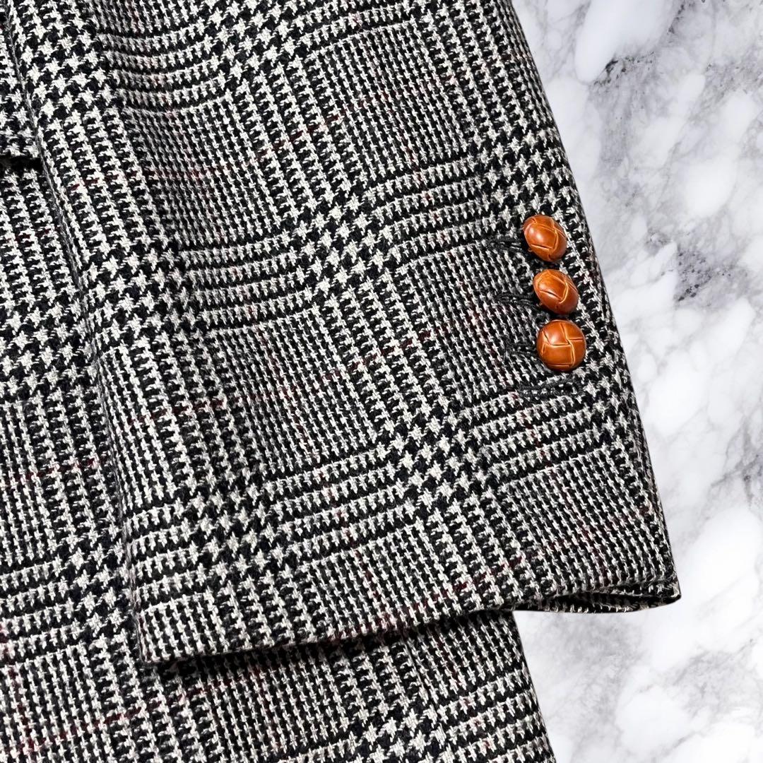 4XL ブルックスブラザーズ テーラードジャケット グレンチェック カシミヤ