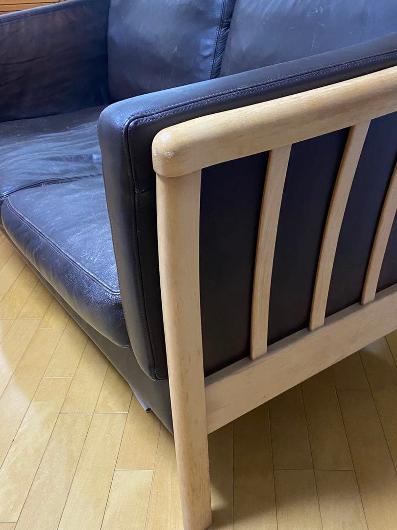 北欧ヴィンテージ　ソファ　2シーター　二人がけ　レザー