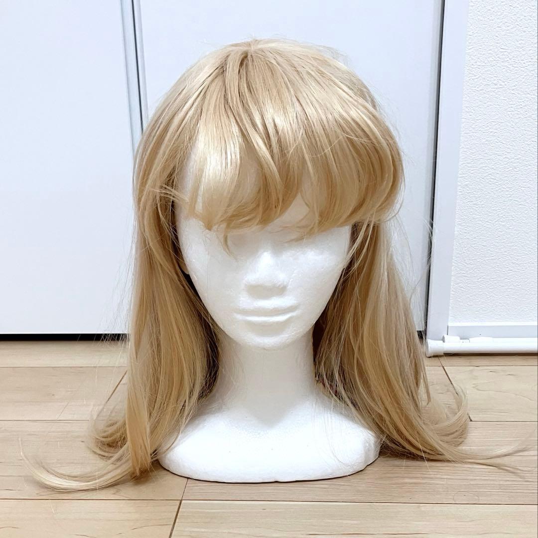 エアリー】ミディアムVer.3 シャンパンゴールド コスプレ ウィッグ