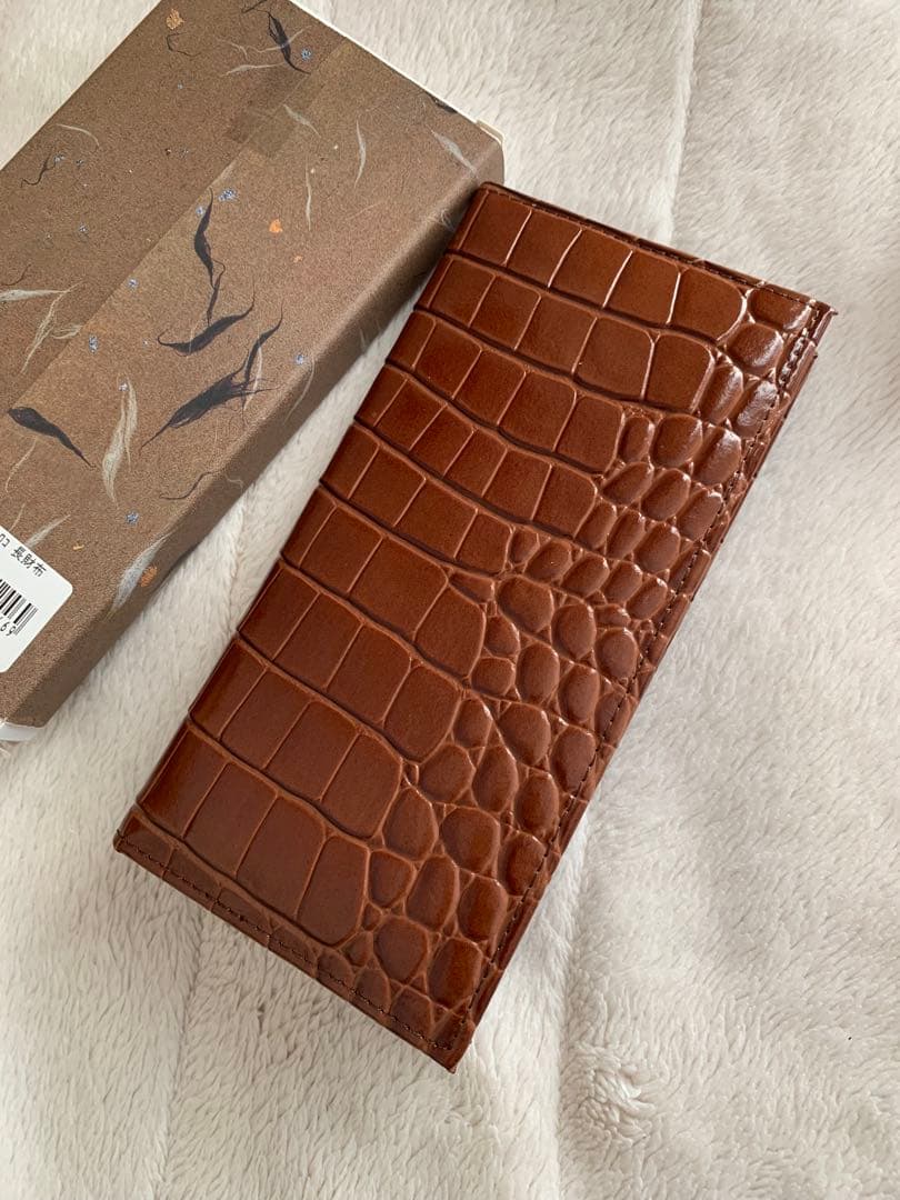 皇室 皇居 限定 長財布 折り財布 こげ茶 本革 皇居 本革 菊の