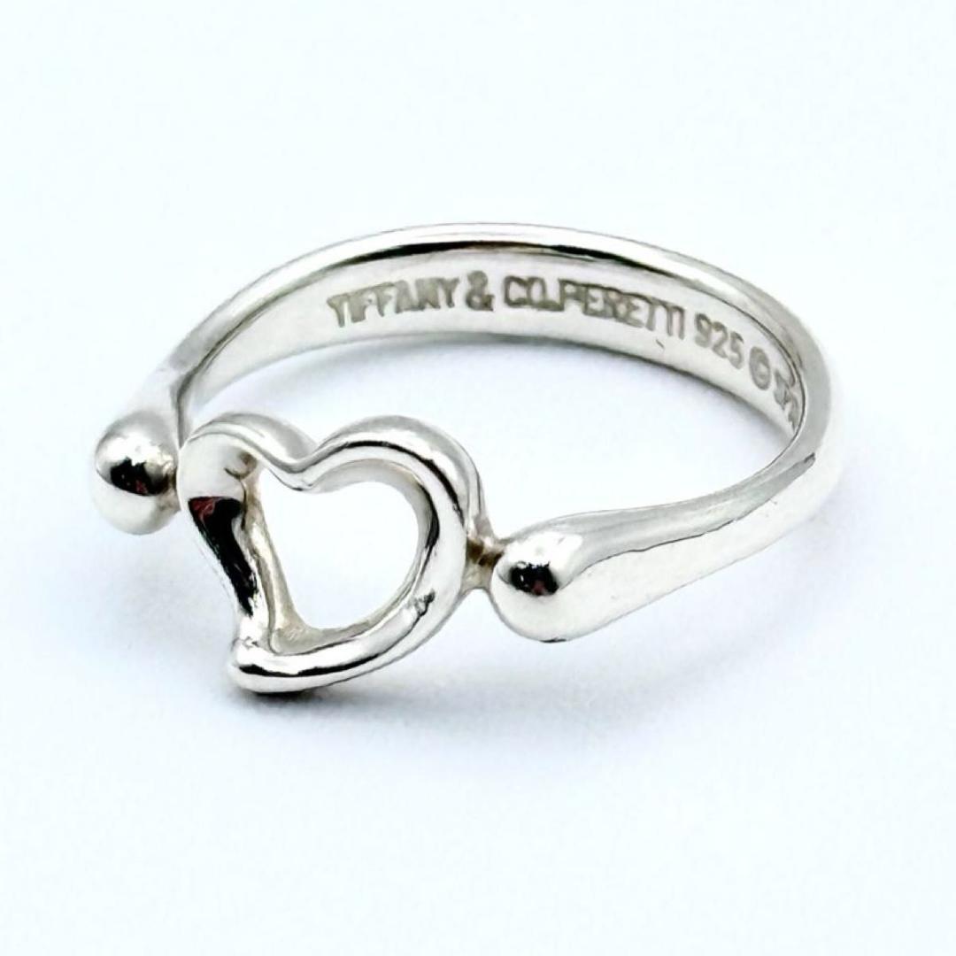 TIFFANY オープンハート リング シルバー Ag925 10号 - メルカリ