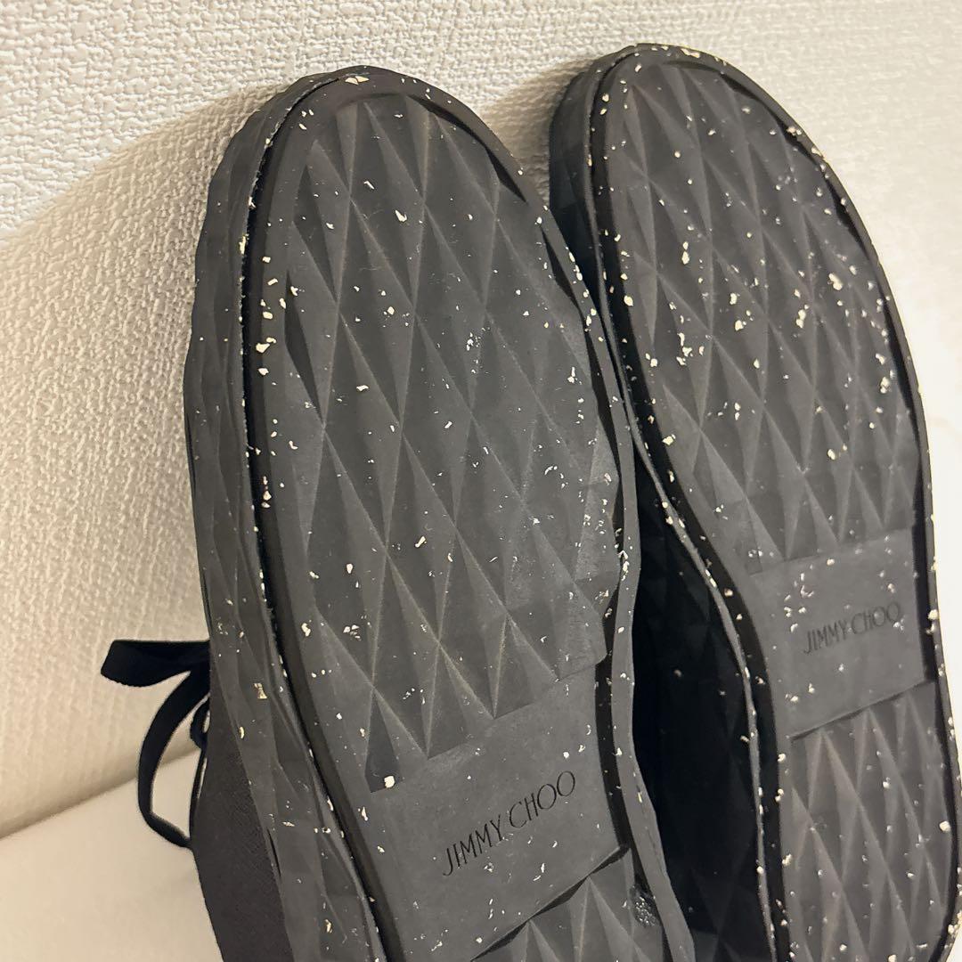 【現行】ジミーチュウ　ダイヤモンドライト　スニーカー　厚底　黒　ブラック