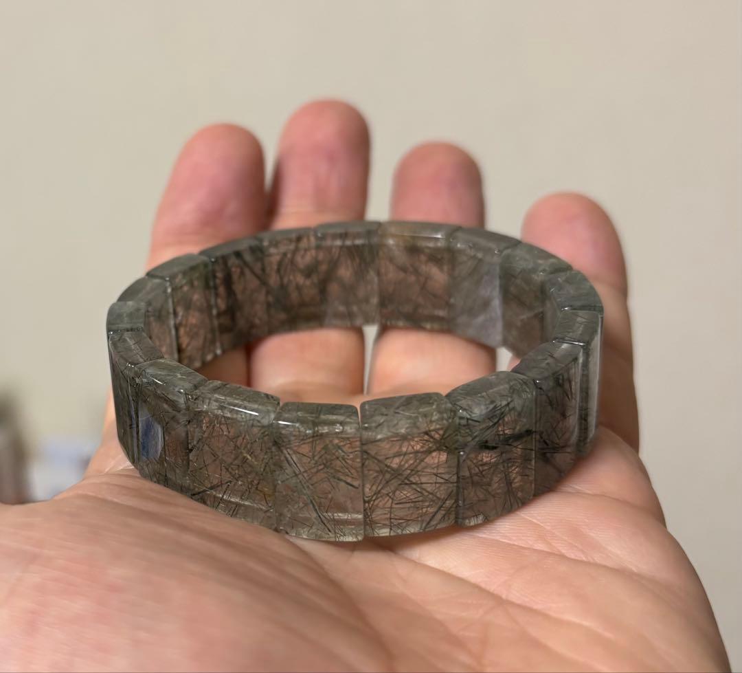 グリーンルチル バングル（鑑別書付）