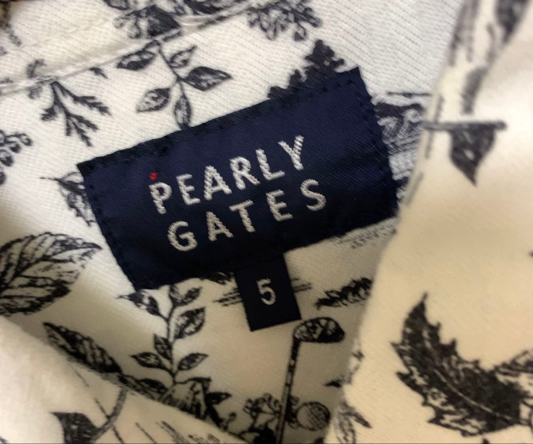 人気完売品！パーリーゲイツ　ボタニカル柄　長袖シャツ　サイズ5ストレッチ