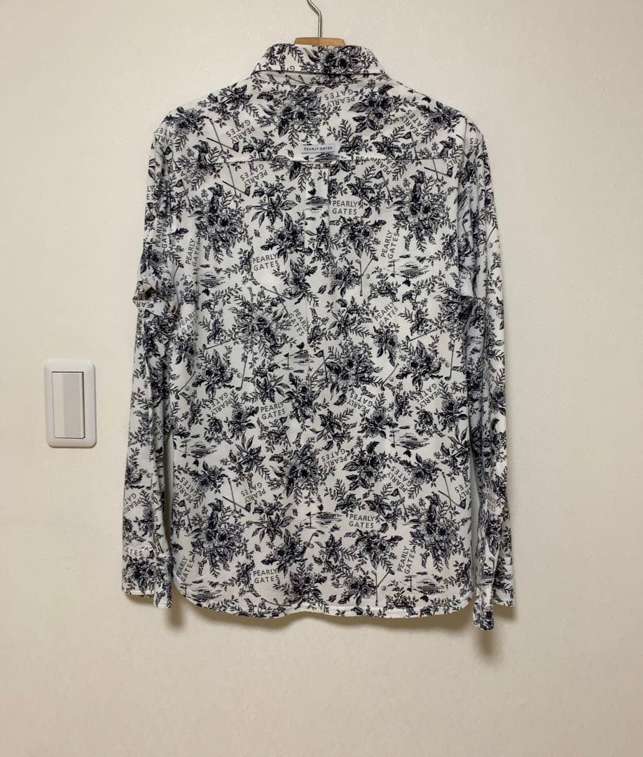 人気完売品！パーリーゲイツ　ボタニカル柄　長袖シャツ　サイズ5ストレッチ