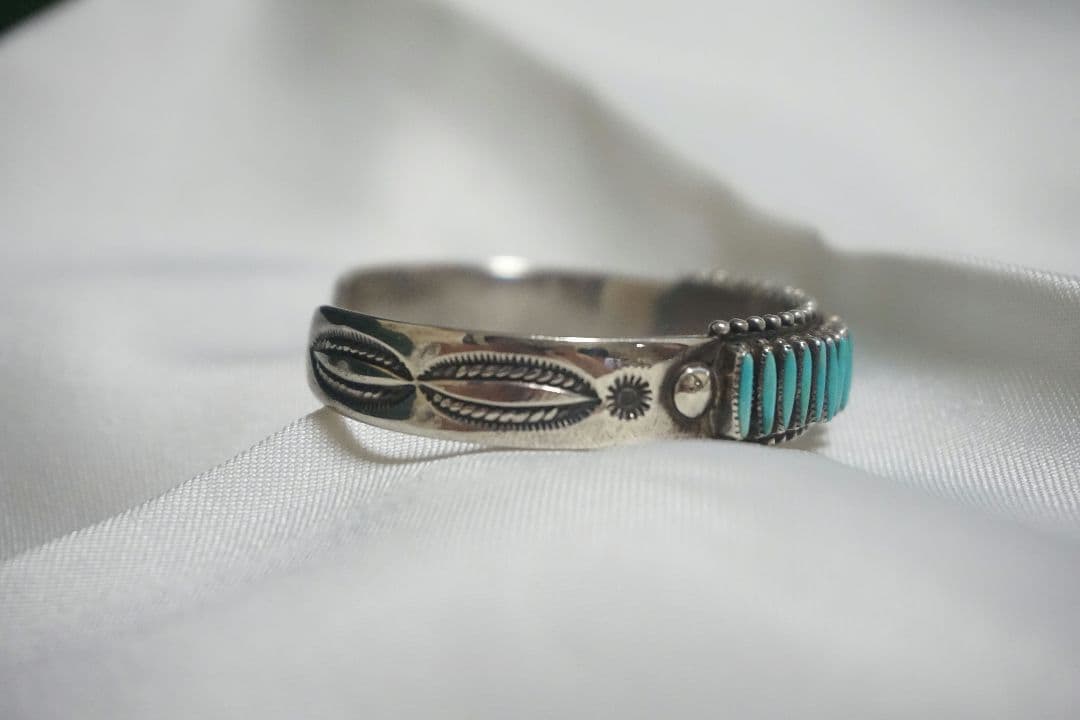 ズニ族 ターコイズ バングル インディアン ジュエリー ネイティブ ナバホ