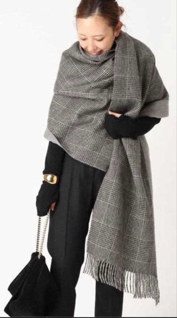 JOSHUA ELLIS GLEN CHECK ダブルフェイスストール