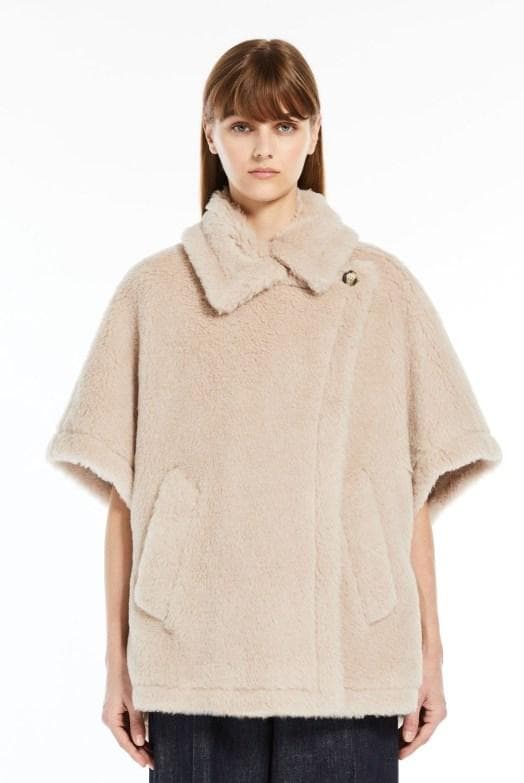 2025FW 新品 Max Mara☆TEBE テディベア ケープ サンド - メルカリ