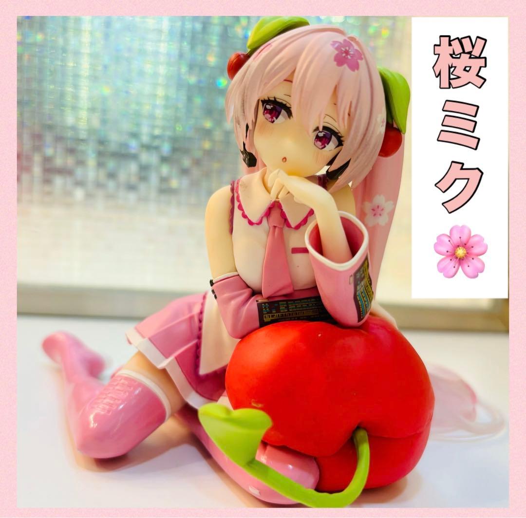 新品】初音ミク 桜ミク DesktopCuteフィギュア さくらんぼクッション