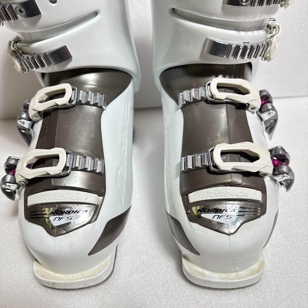 25cm Nordica スキーブーツ 295mm ホワイト/グレー/ピンク