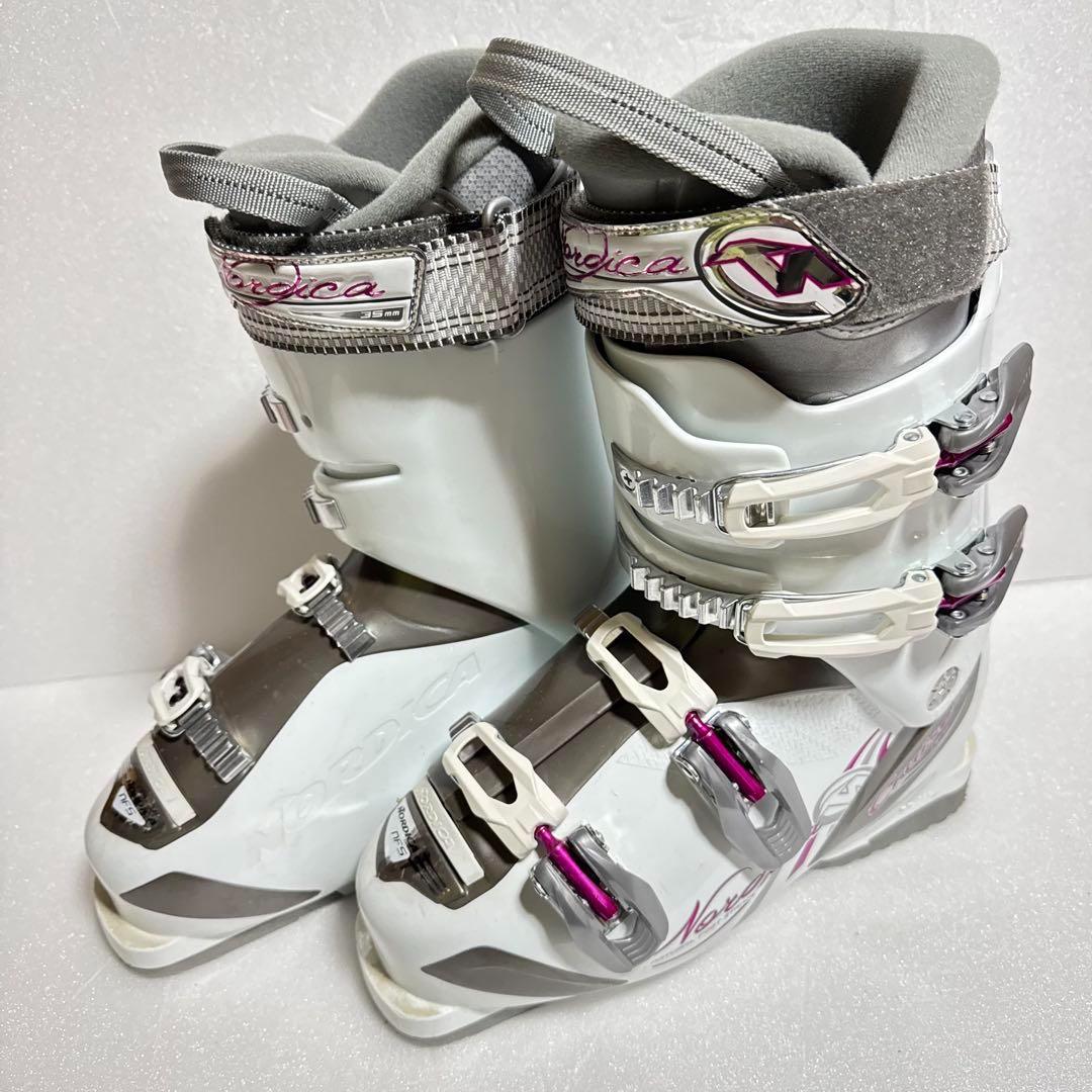 25cm Nordica スキーブーツ 295mm ホワイト/グレー/ピンク