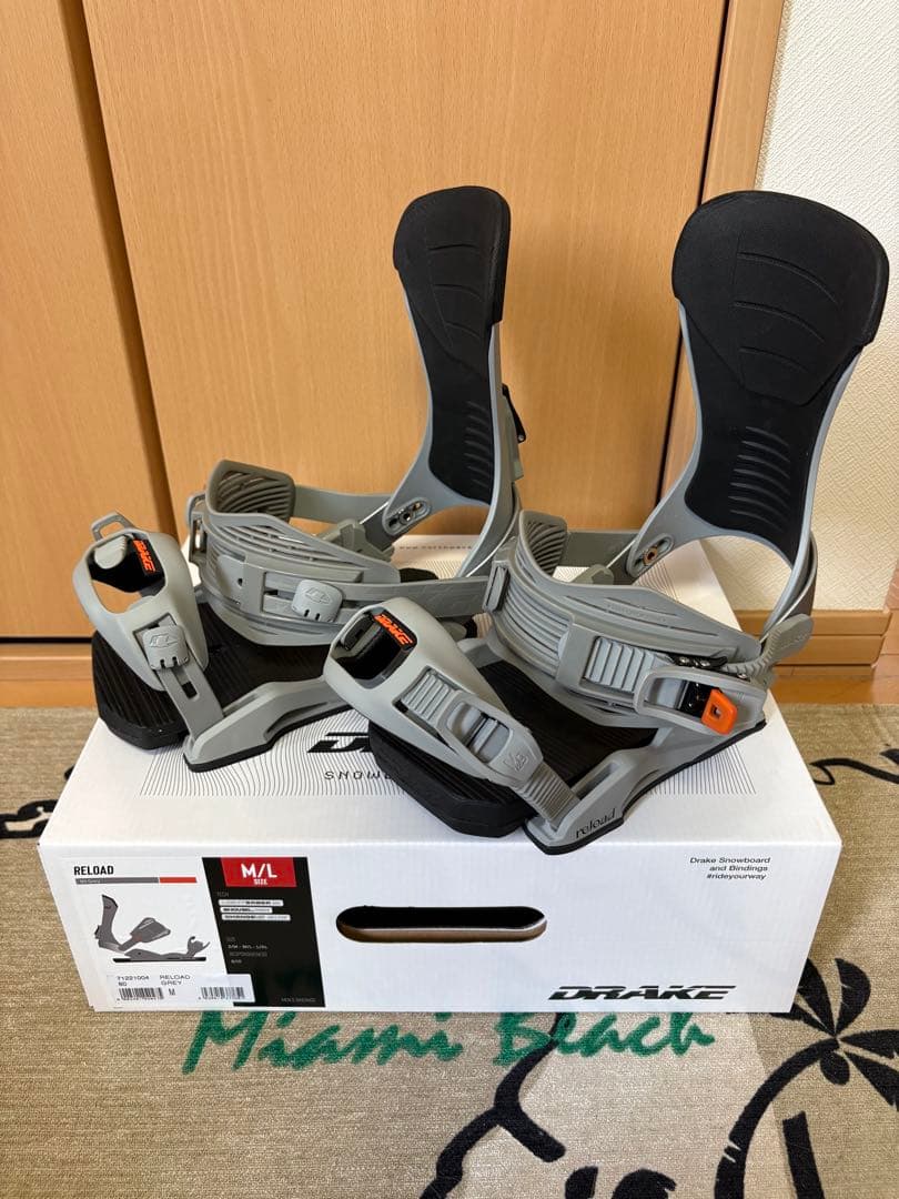 DRAKE reload ビンディング M/L グレー