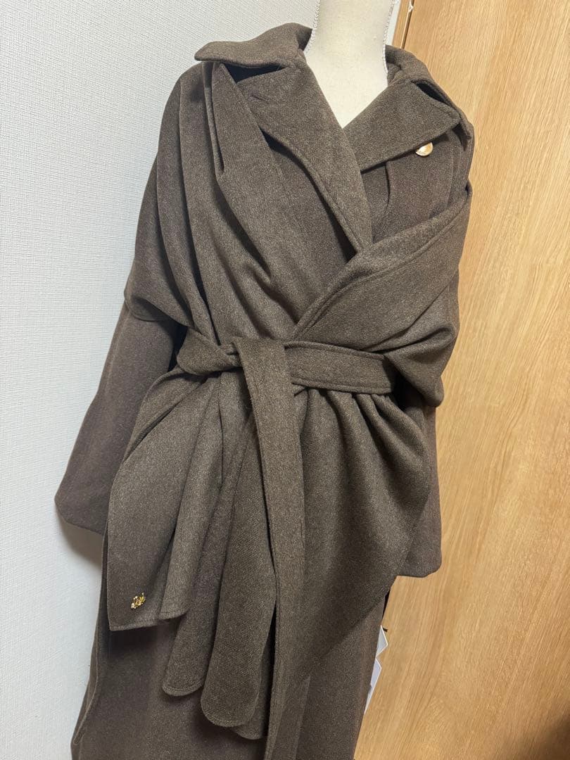 新品未使用poláura ポローラ MANY WAYウールロングトレンチコート