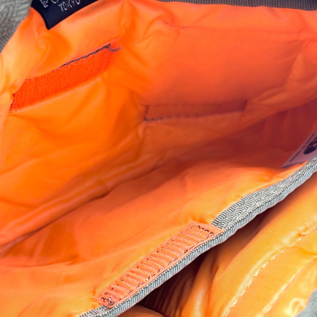 未使用に近い ポーター タンカー ミニ ショルダーバッグ ロゴ セージグリーン