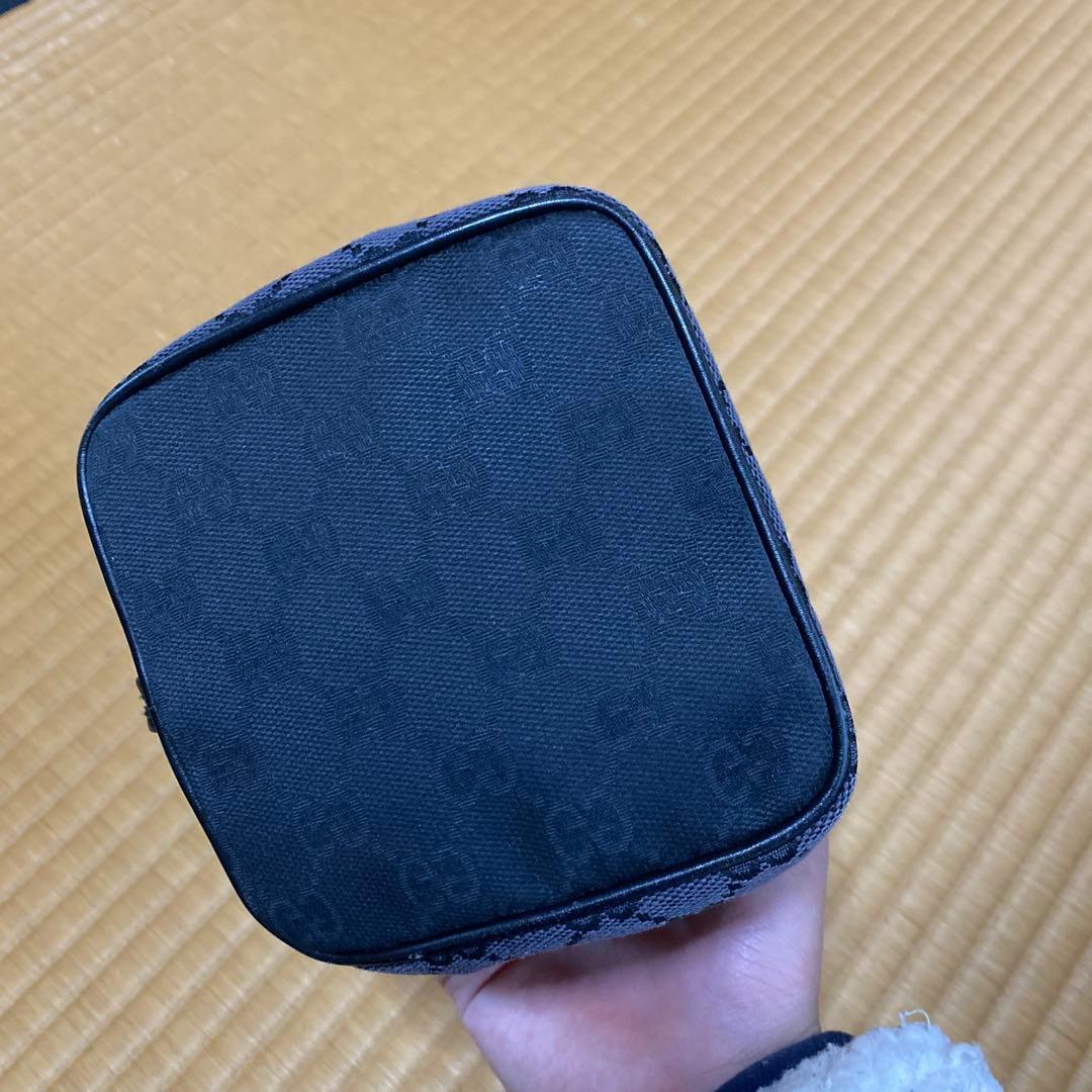 Gucci ブラック GGパターン ドローストリングバッグ