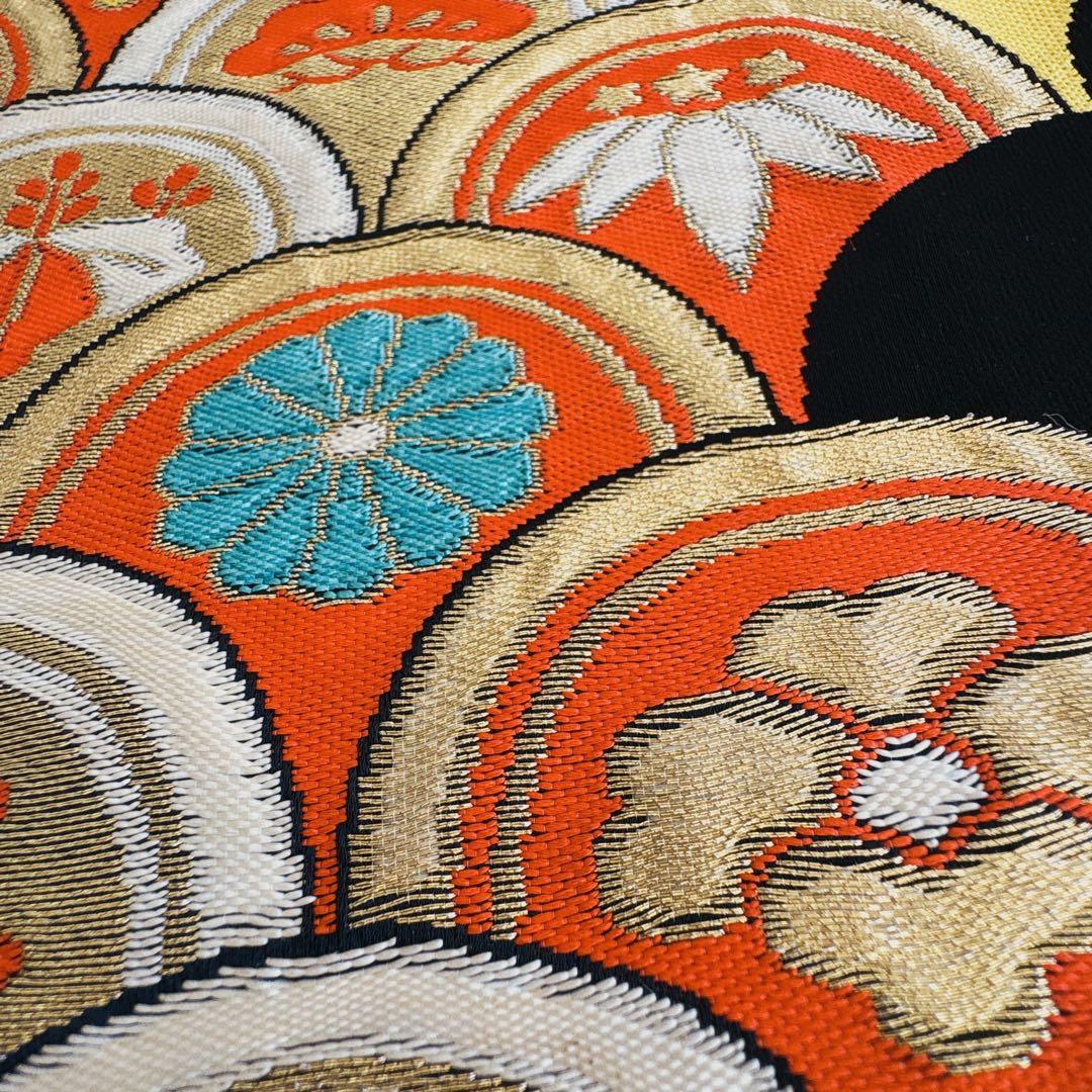 七五三　7歳女の子　フルセット　小物付　比翼仕立　オレンジ地　52517