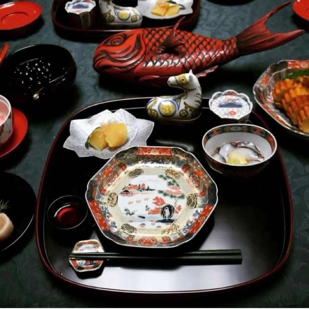 ☆素敵なお品☆】【新品】有田焼幸楽窯 錦色絵山水六角焼皿 - メルカリ