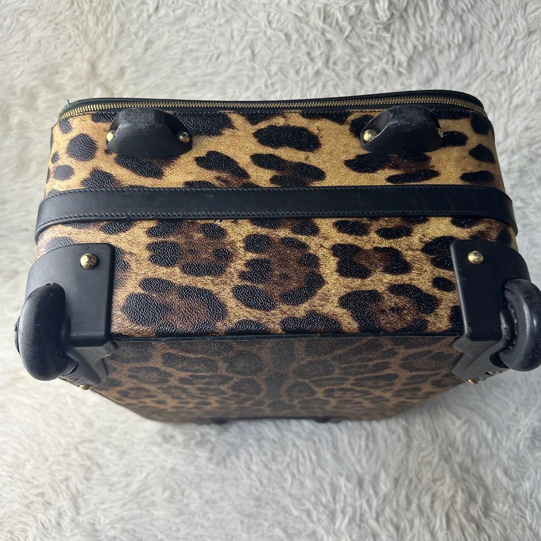 美品 PVCドルガバ レオパード ヒョウ柄 大型キャリーケース 旅行やビジネスに