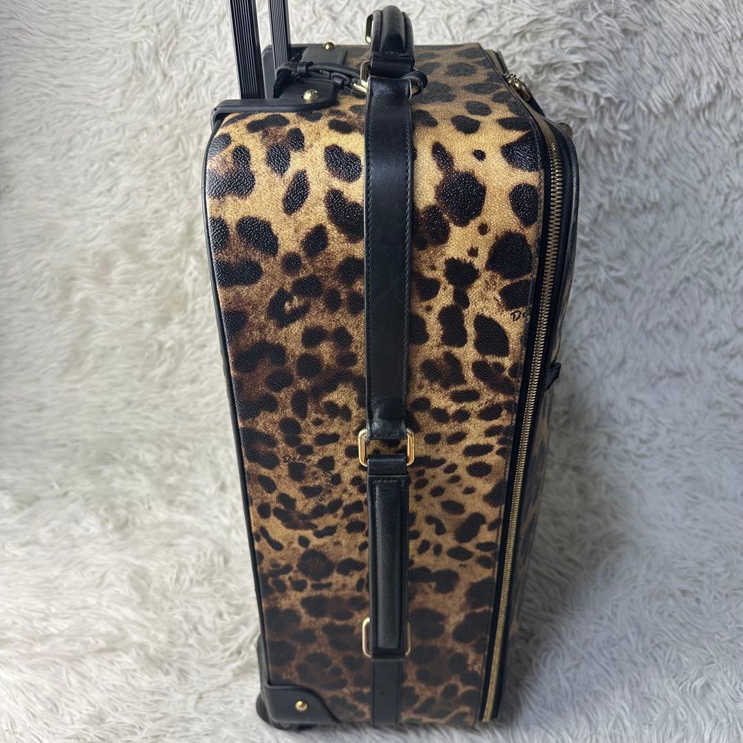 美品 PVCドルガバ レオパード ヒョウ柄 大型キャリーケース 旅行やビジネスに