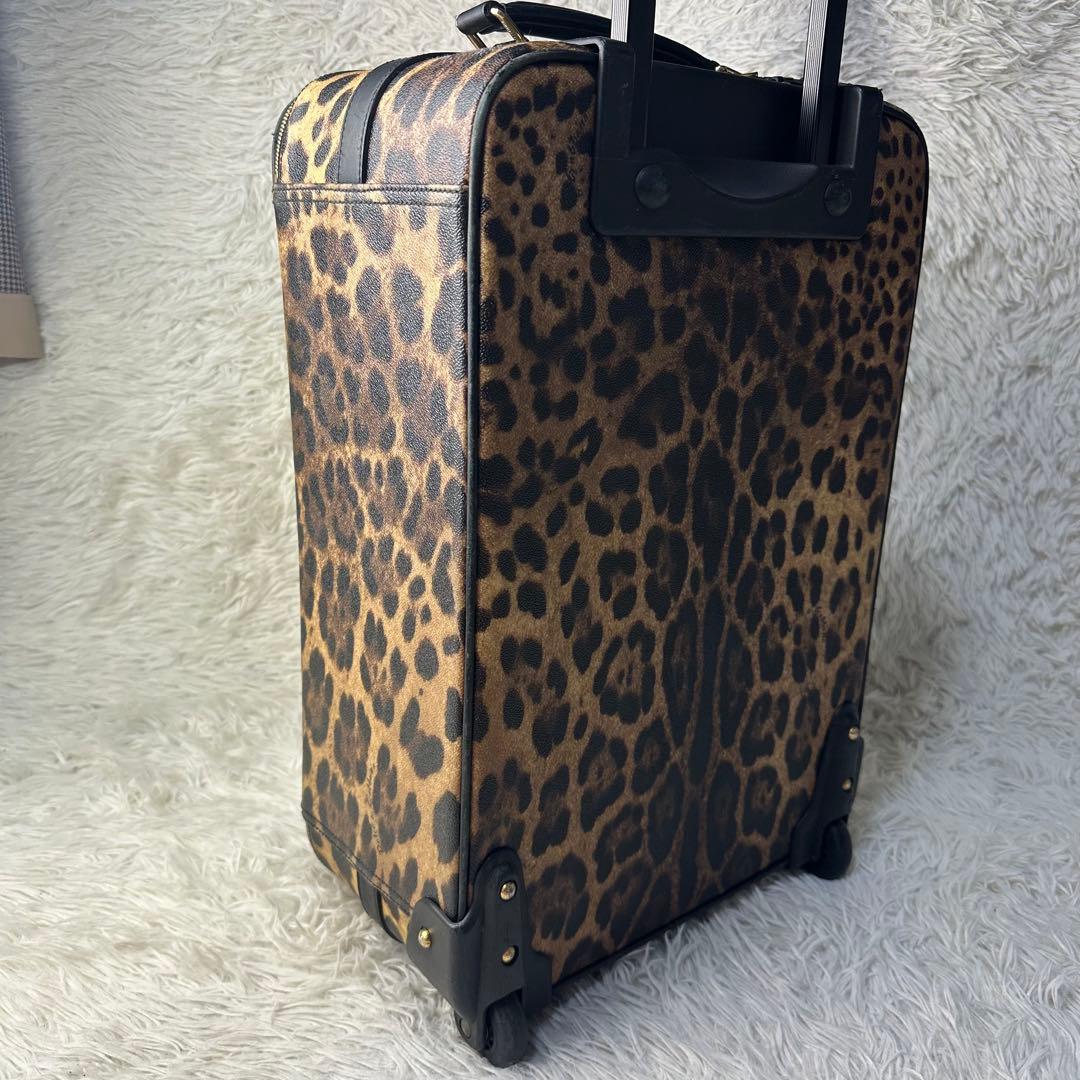 美品 PVCドルガバ レオパード ヒョウ柄 大型キャリーケース 旅行やビジネスに