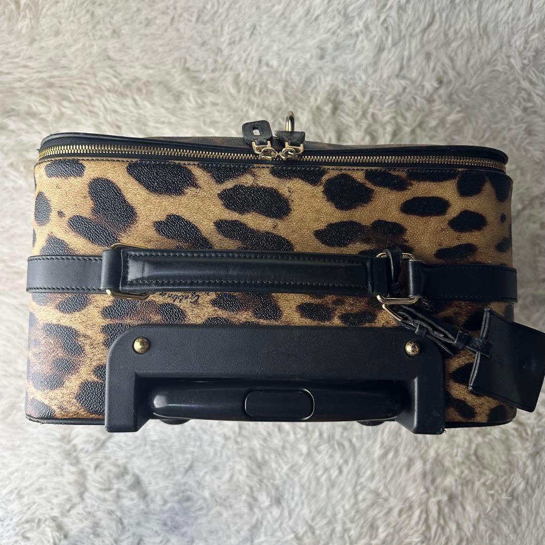 美品 PVCドルガバ レオパード ヒョウ柄 大型キャリーケース 旅行やビジネスに