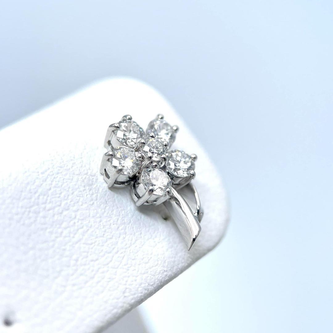 美品 ロイヤルアッシャー ダイヤ 0.40ct ブローチ K18 Pt900 金