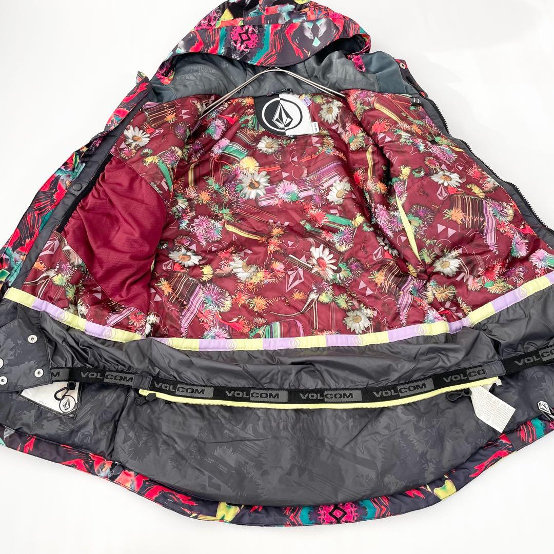 4460 【美品】ボルコム ジャケット スノボウェア 総柄 花柄 耐水性◎