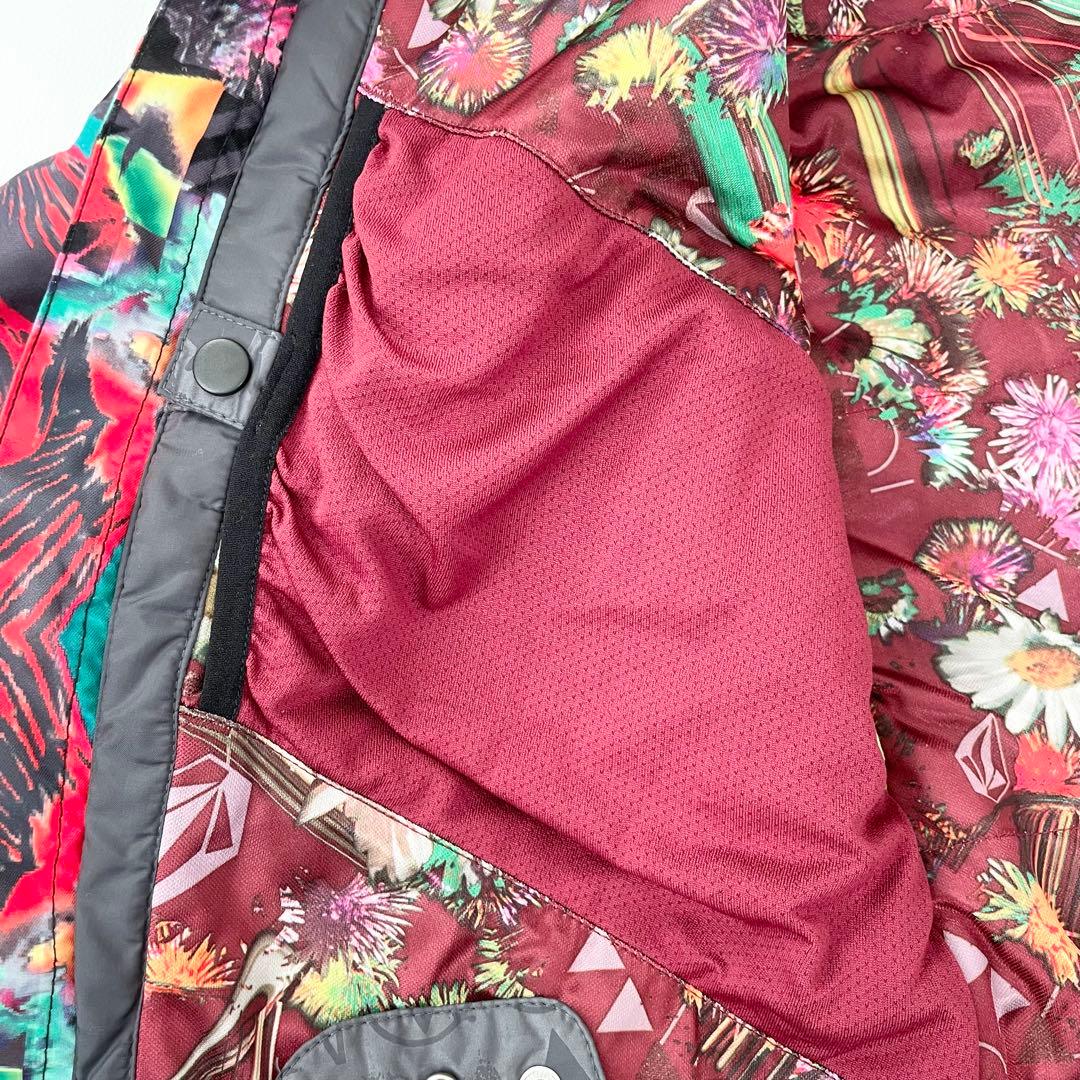 4460 【美品】ボルコム ジャケット スノボウェア 総柄 花柄 耐水性◎