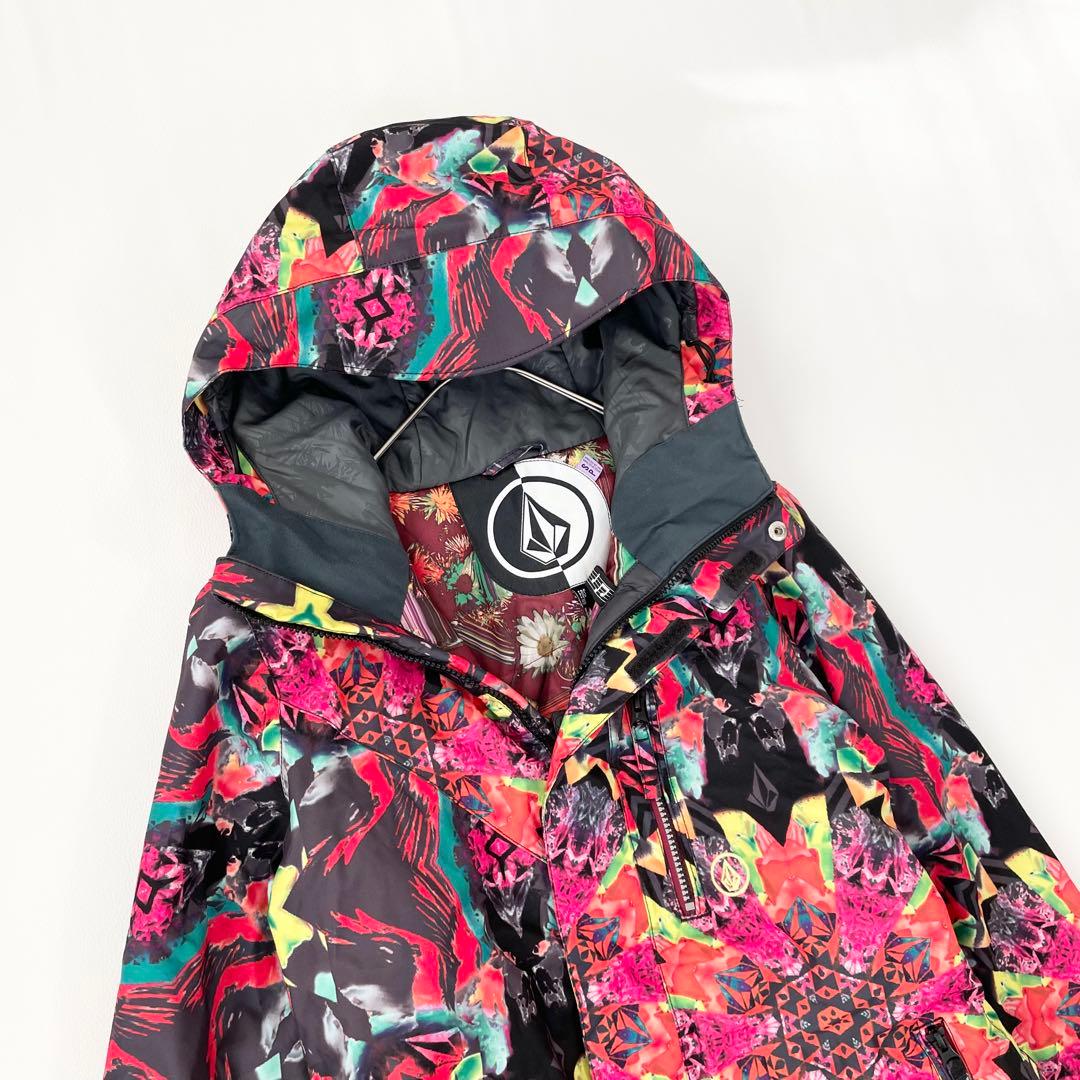 4460 【美品】ボルコム ジャケット スノボウェア 総柄 花柄 耐水性◎