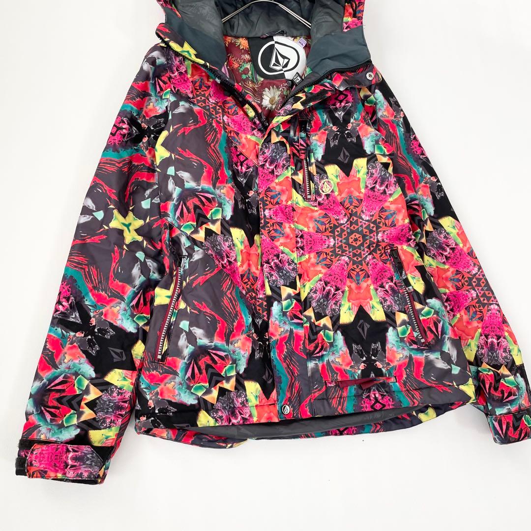 4460 【美品】ボルコム ジャケット スノボウェア 総柄 花柄 耐水性◎