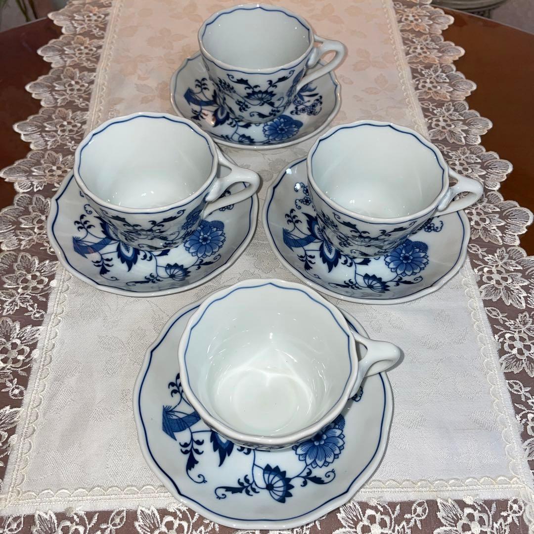 Blue Danube ブルーダニューブ カップソーサー 4客セット 未使用