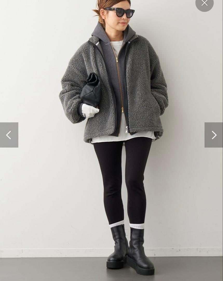 Deuxieme Classe Warm Zip レギンスパンツ　36