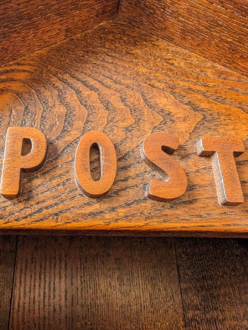 ♥木製郵便ポスト　木工　ナチュラル　昭和レトロ郵便ポスト　天然木✨✨✨