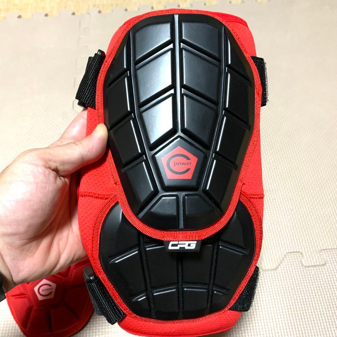 ほぼ新品　セラミックパワーギア　エルボーガード他3点セット レッド　硬式野球