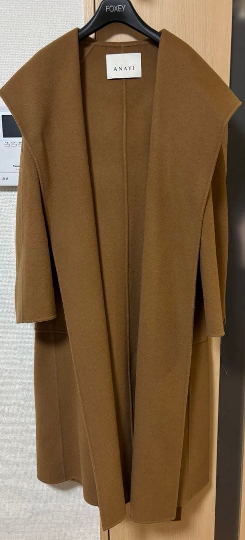 アナイ　カシミヤコンリバーフード コート　定価8.1万円