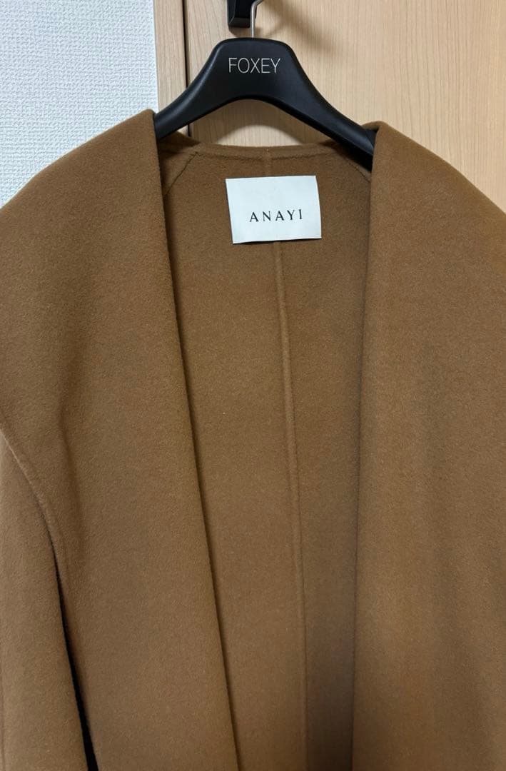 アナイ　カシミヤコンリバーフード コート　定価8.1万円