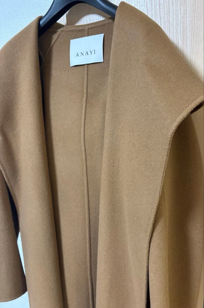アナイ　カシミヤコンリバーフード コート　定価8.1万円