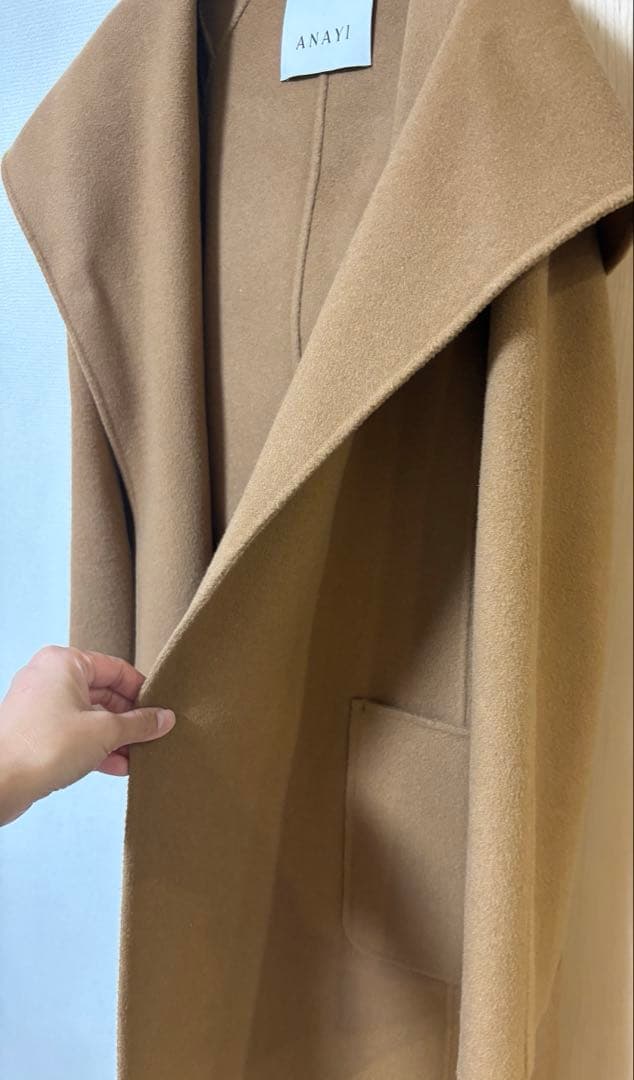 アナイ　カシミヤコンリバーフード コート　定価8.1万円