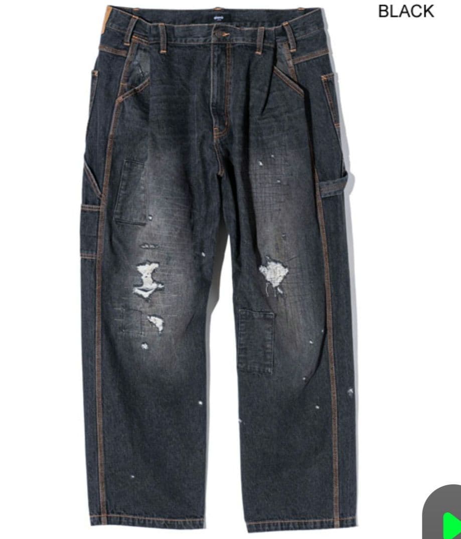 glamb グラム Pants リメイクペインターパンツ ブラック M