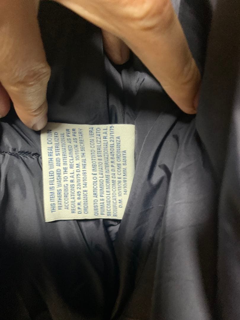 MONCLER ネイビー　ダウンジャケット フード付きaffton アフトン